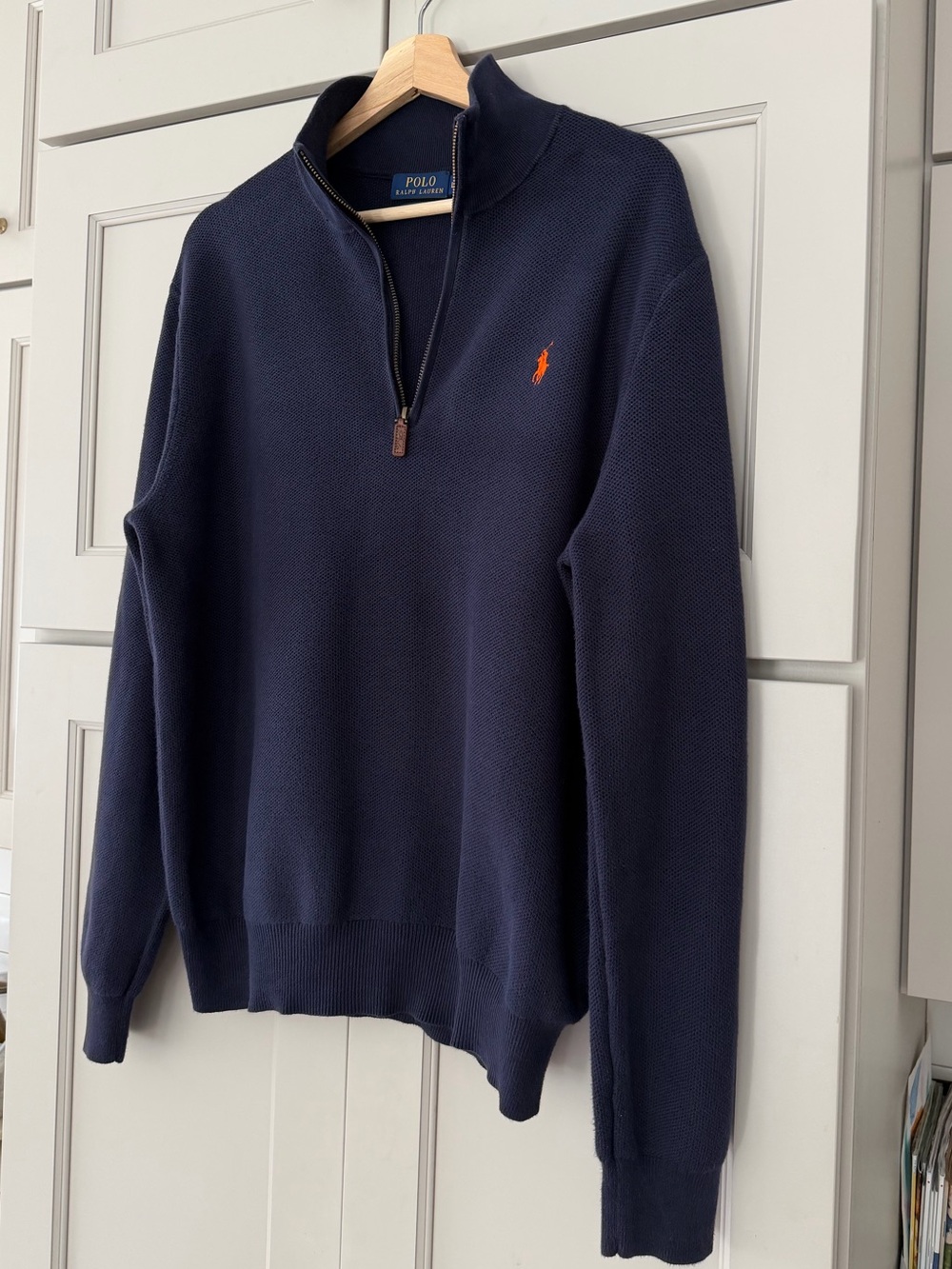 Polo Ralph Lauren Quarter-Zip Pullover Sweater. Men’s Large- 100% Pima Cotton